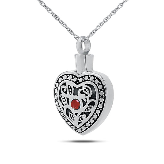 October w/ Opal Stainless Steel Keepsake
